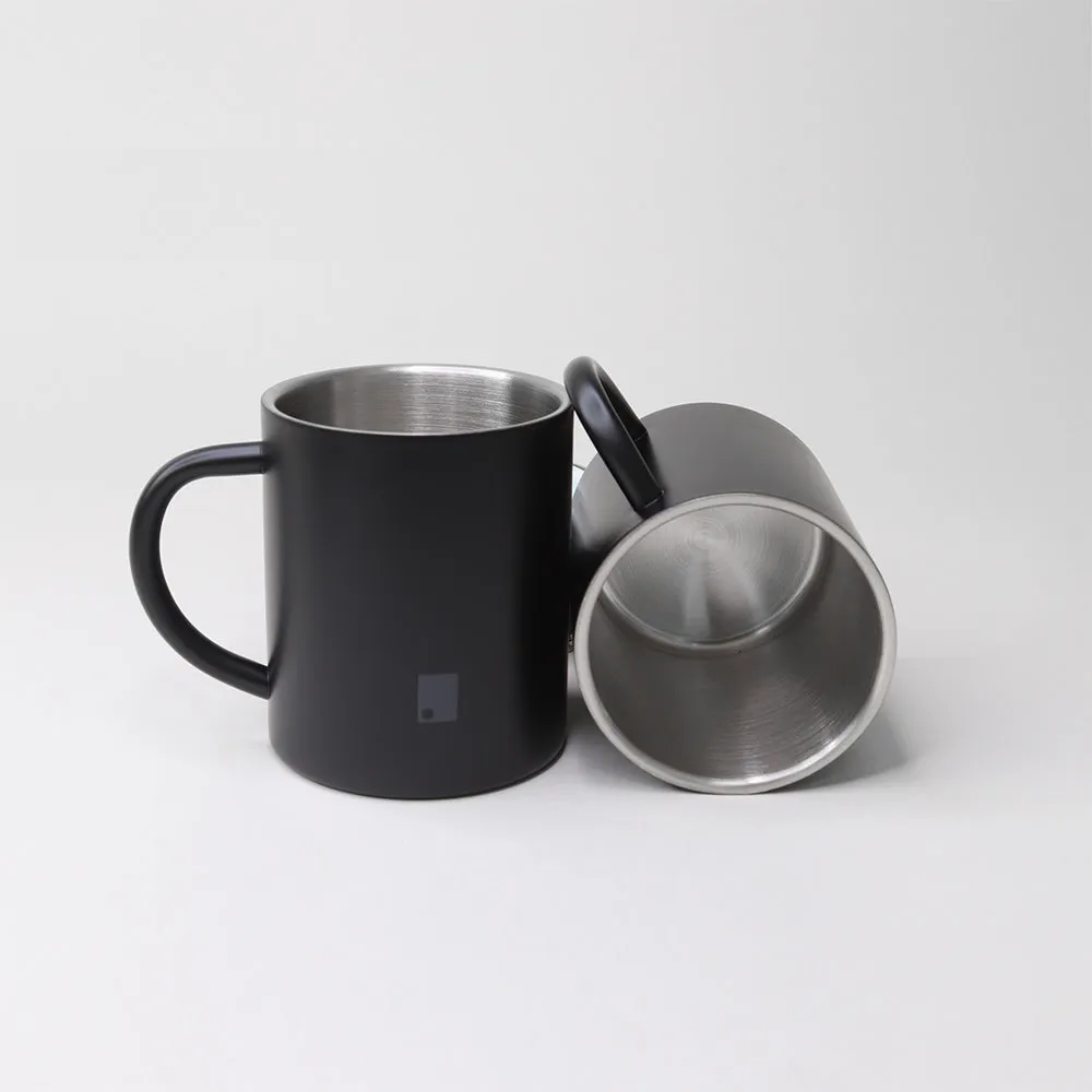 250 ml Matte Black Stainless Steel Insulated Mug Set