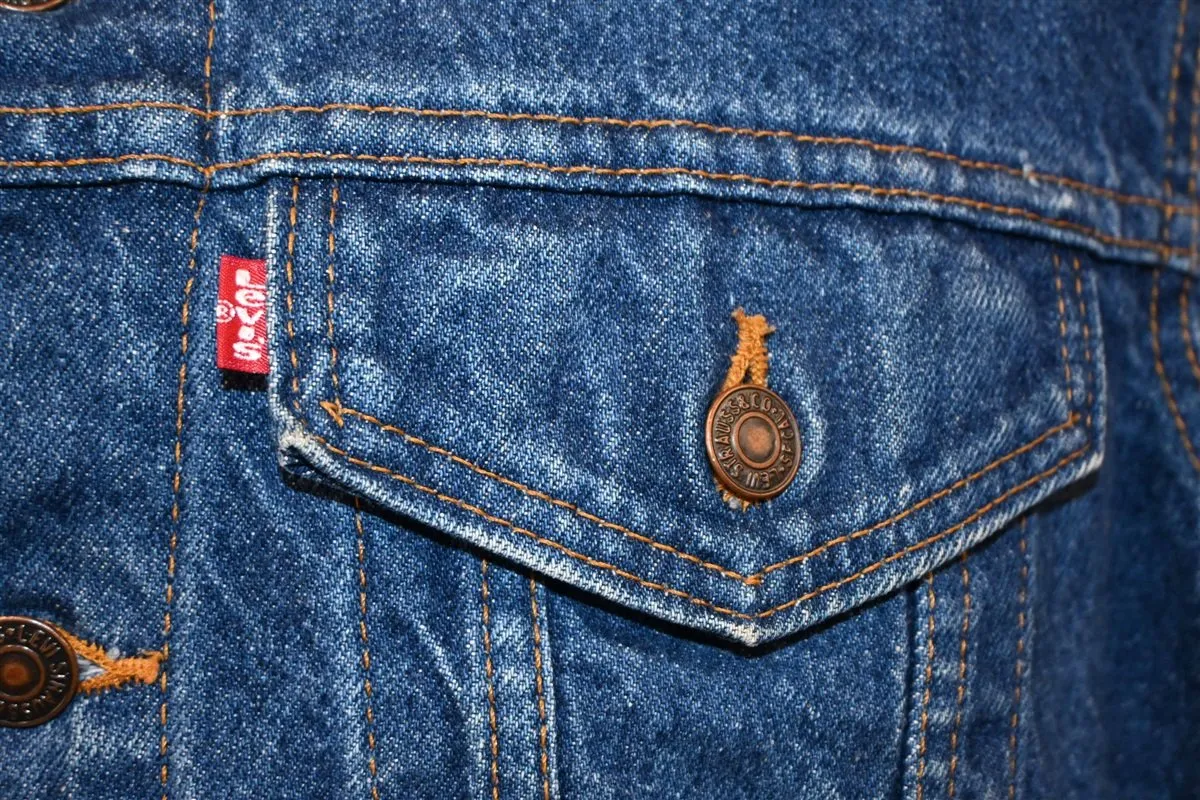 80s Levi's Type 3 Trucker Side Pocket Denim Jacket Medium