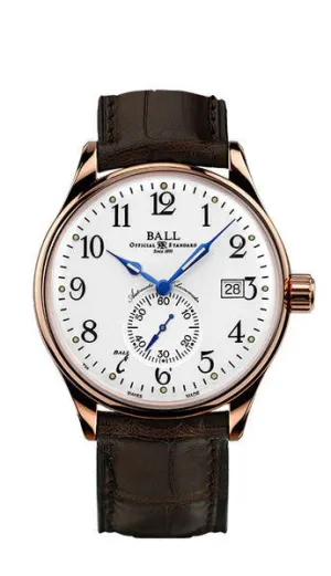 BALL Trainmaster Standard Time 18k (40mm) NM3888D-PG-LCJ-WH