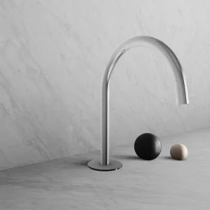 BARiL B35-8100-00L-CE-050 Wall-Mounted Lavatory Faucet Spout With Deck Mounted Handles