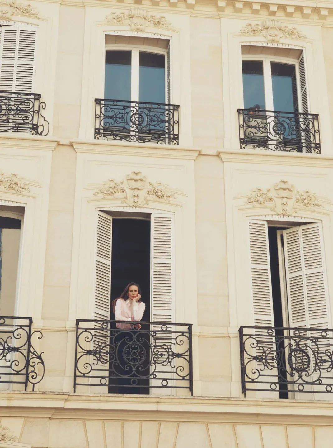 Beige Olive & White Paris Shirt - Chemise en Beige