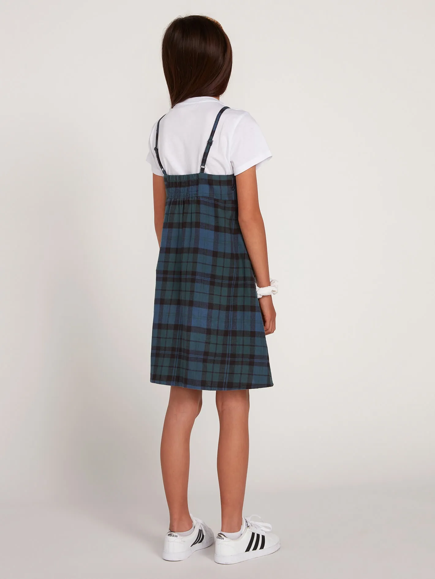 Big Girls Getting Rad Plaid Dress - Emerald Green