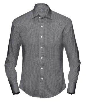 Black Mini Checks Dress Shirt