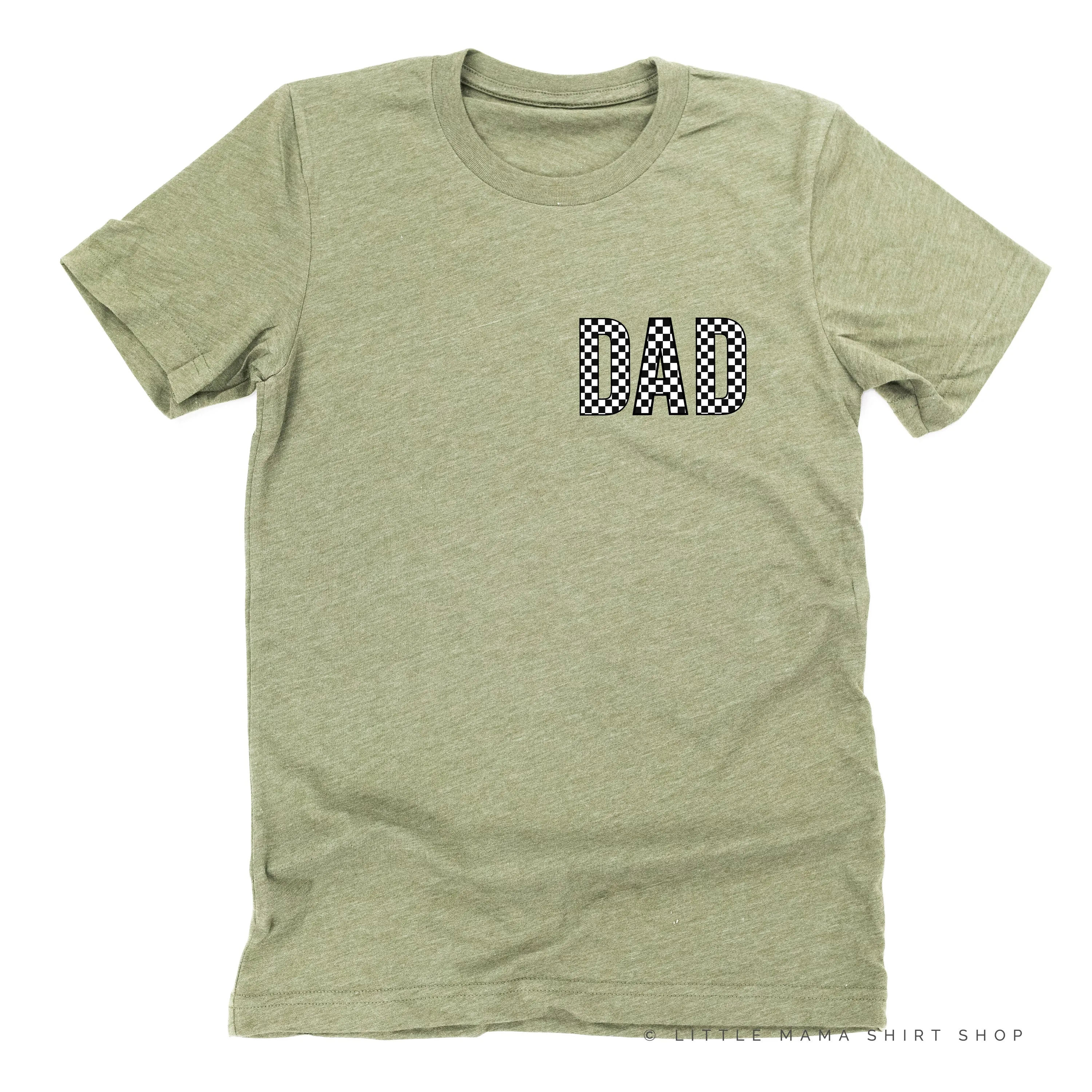 BLOCK FONT CHECKERS - DAD - Unisex Tee