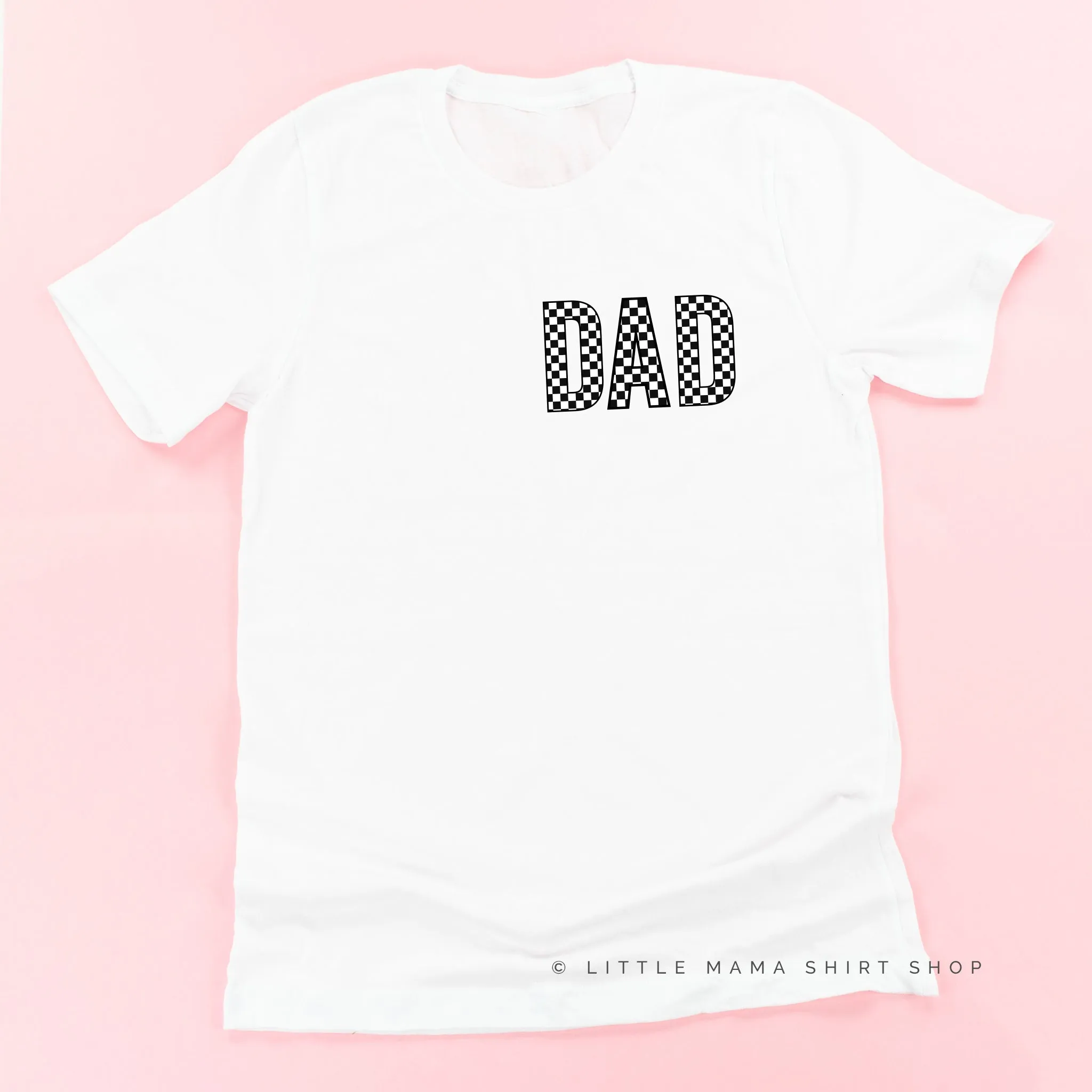 BLOCK FONT CHECKERS - DAD - Unisex Tee