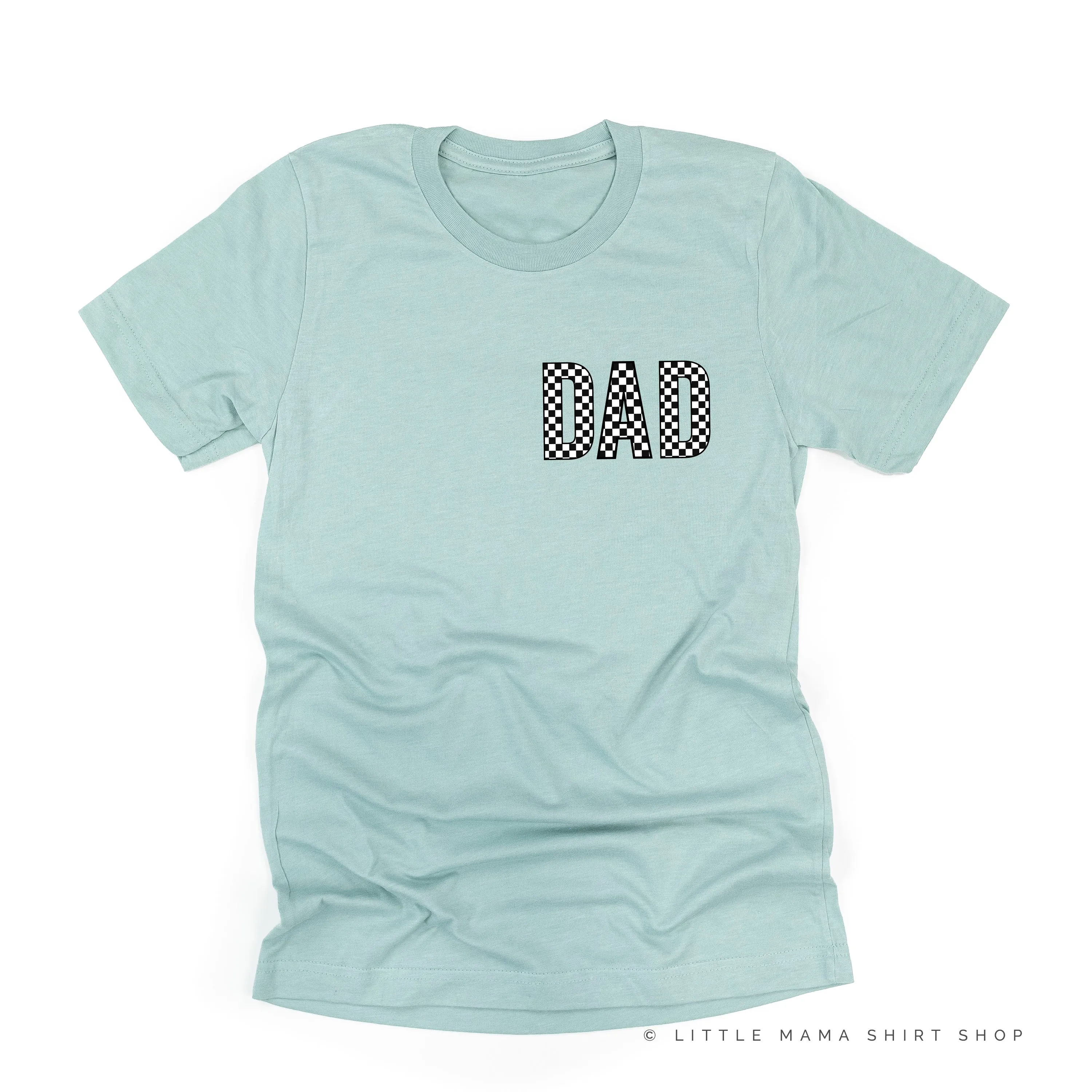 BLOCK FONT CHECKERS - DAD - Unisex Tee