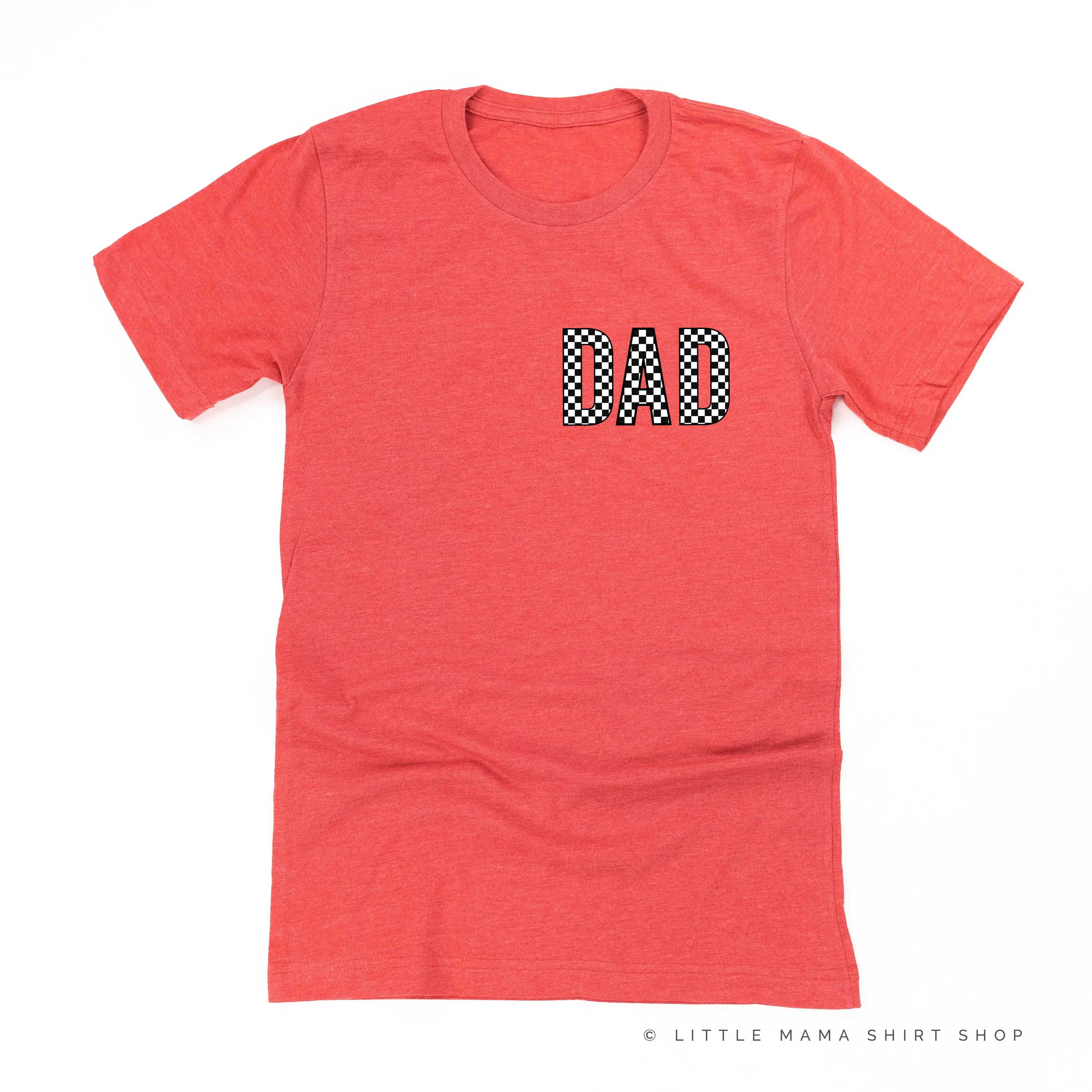 BLOCK FONT CHECKERS - DAD - Unisex Tee