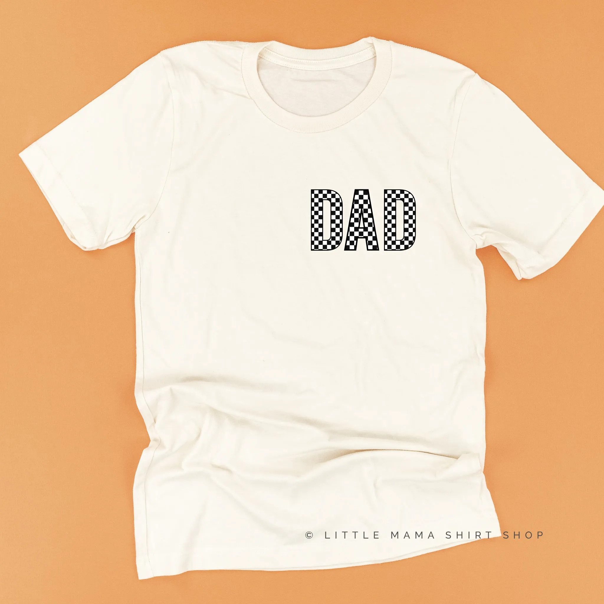 BLOCK FONT CHECKERS - DAD - Unisex Tee