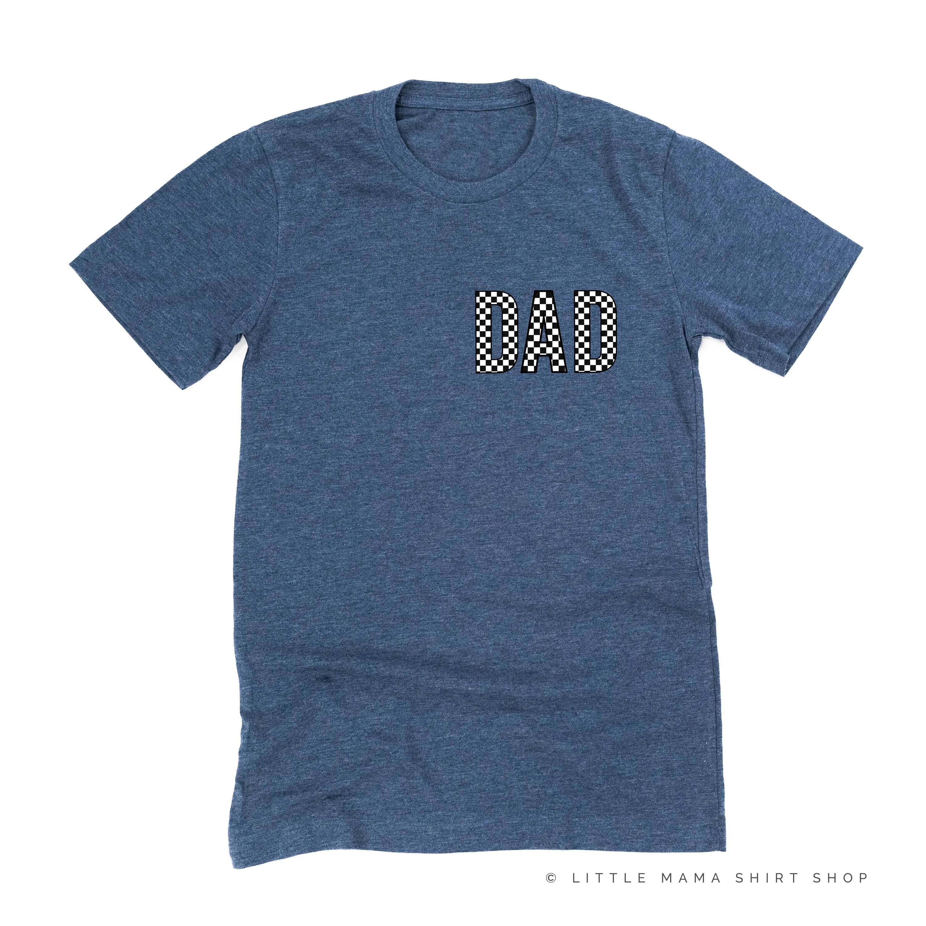BLOCK FONT CHECKERS - DAD - Unisex Tee