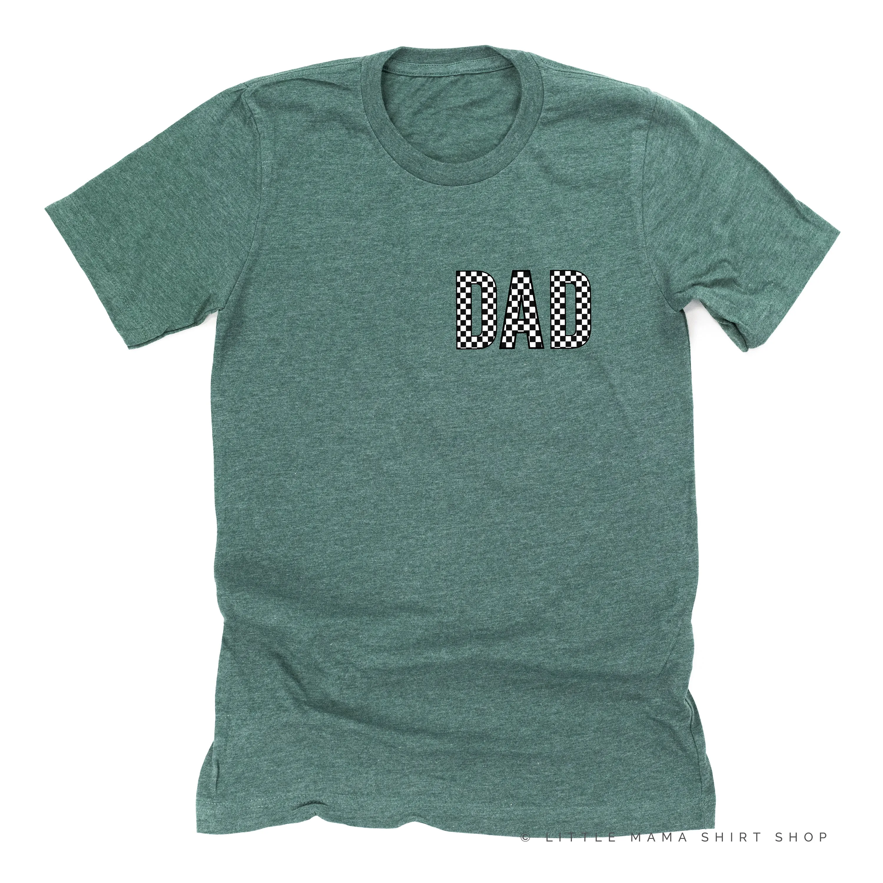 BLOCK FONT CHECKERS - DAD - Unisex Tee