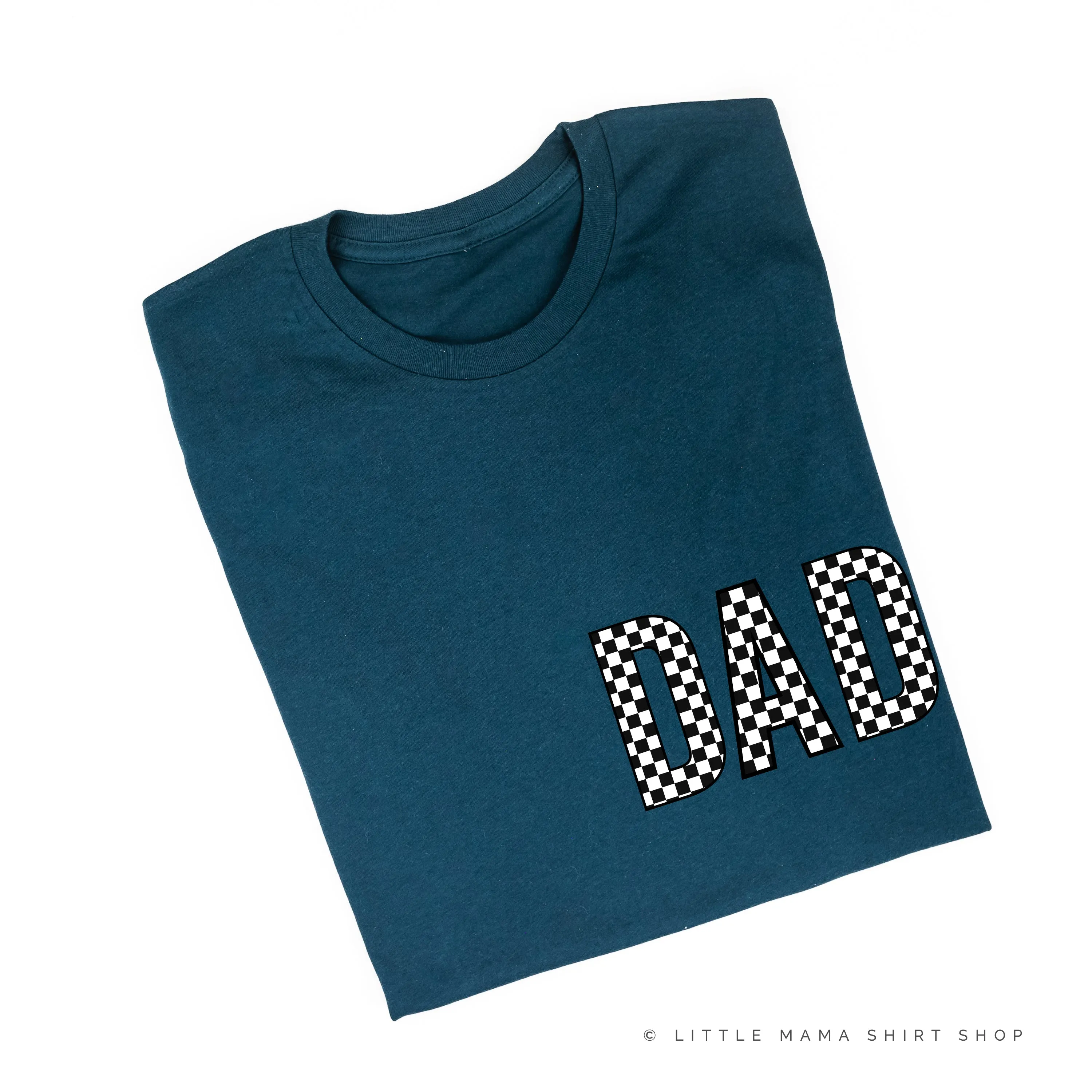 BLOCK FONT CHECKERS - DAD - Unisex Tee