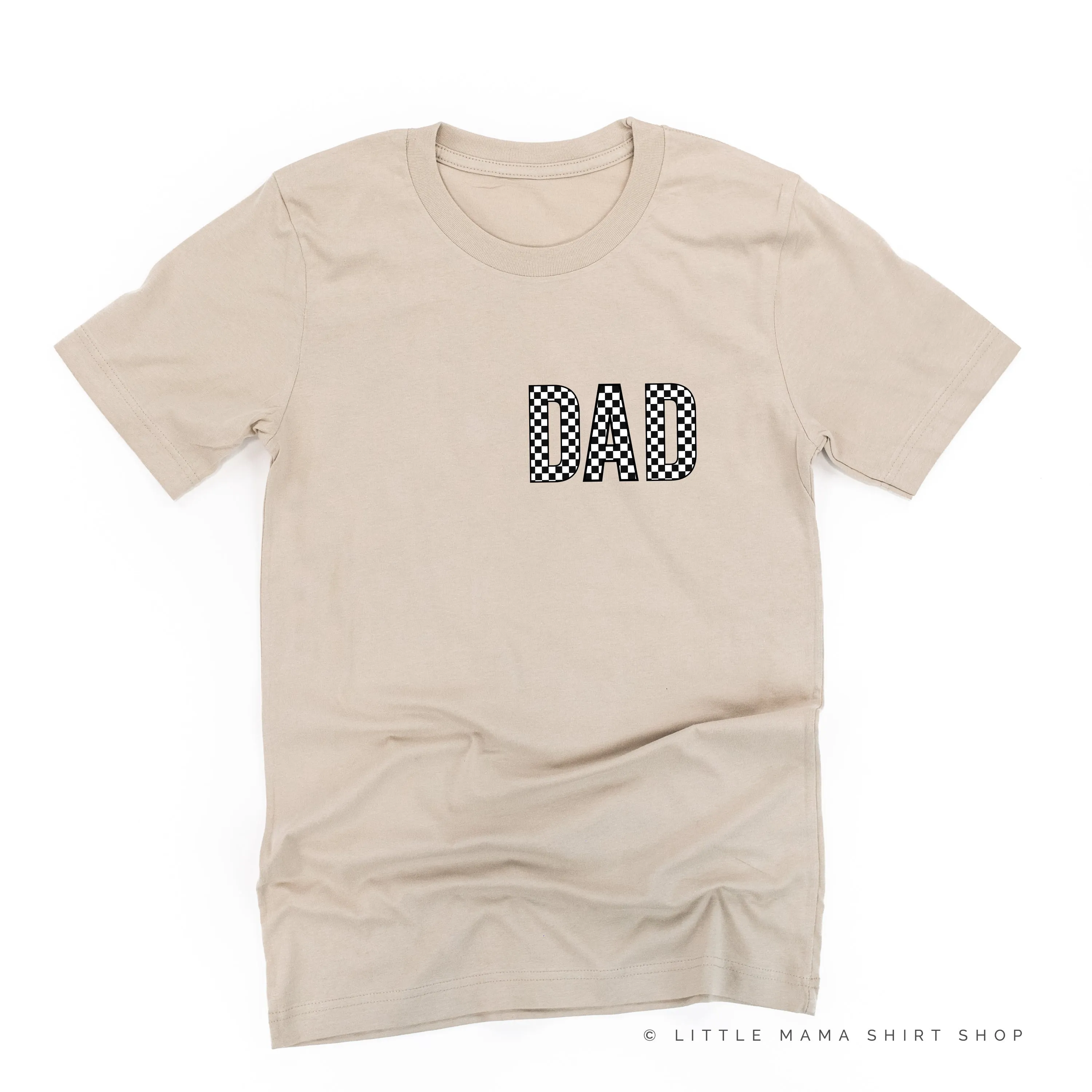 BLOCK FONT CHECKERS - DAD - Unisex Tee