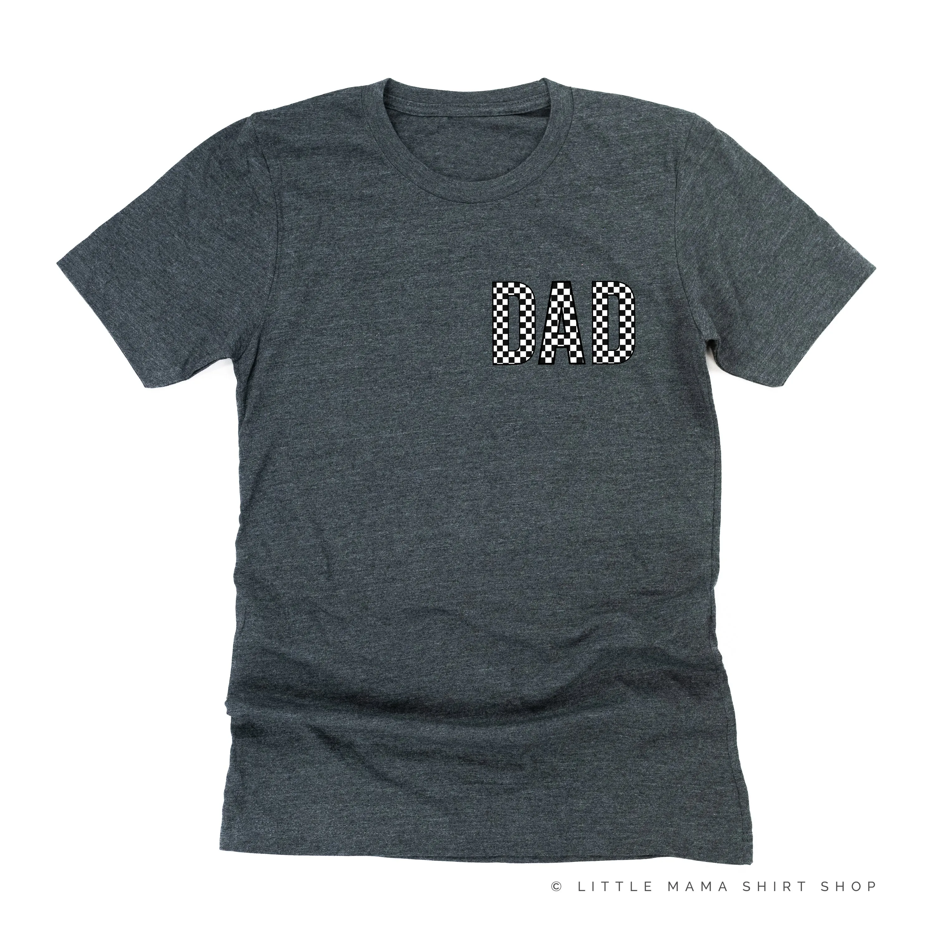 BLOCK FONT CHECKERS - DAD - Unisex Tee