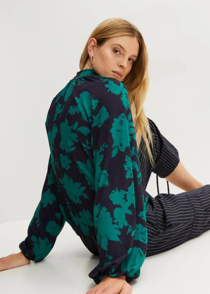 Bodyflirt long sleeve shirt, blue