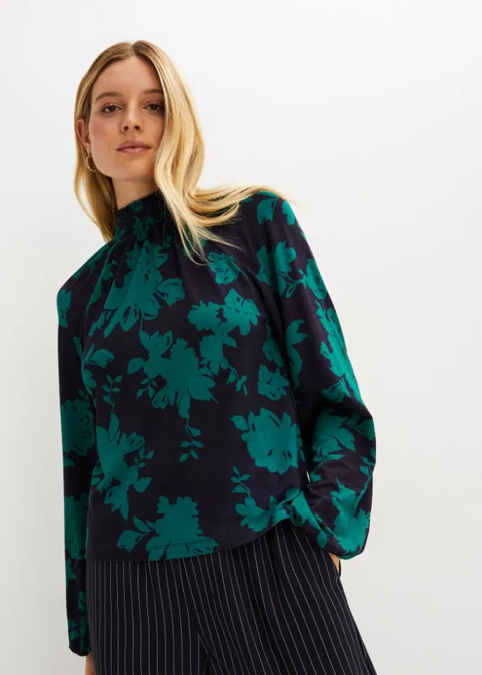Bodyflirt long sleeve shirt, blue