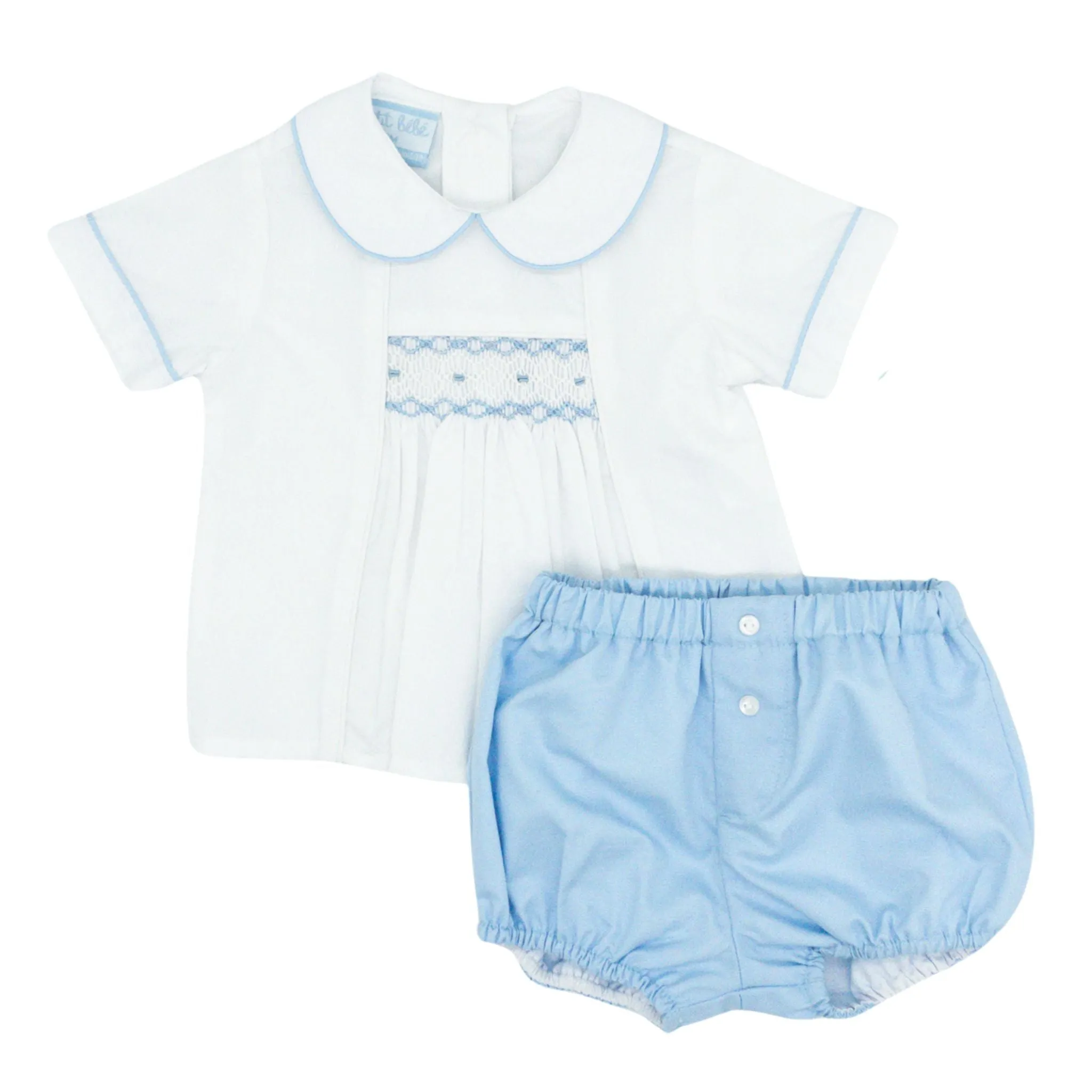 Boys Smocked Ethan Diaper Set