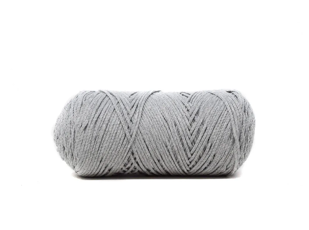 BRAIDED CORD 2 MM ZERO WASTE -  LIGHT GRAY COLOR
