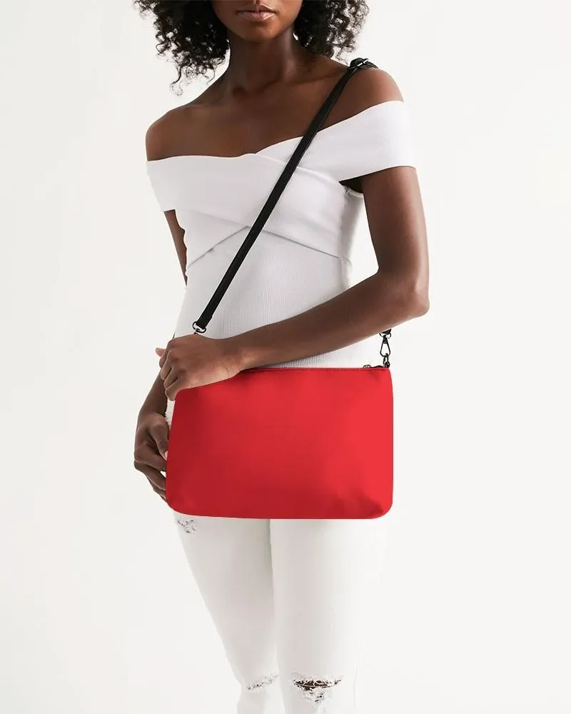 Bright Red Zip Pouch | Bright Pure Red | C0M100Y100K0