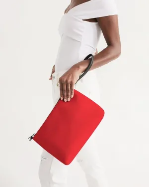 Bright Red Zip Pouch | Bright Pure Red | C0M100Y100K0