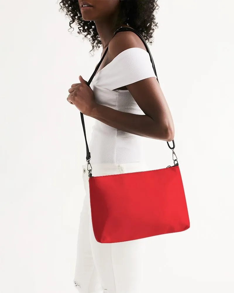 Bright Red Zip Pouch | Bright Pure Red | C0M100Y100K0