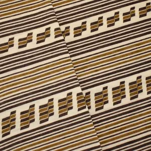 Brown/Beige Wool Blend Stripe Abstract Printed Jersey Knit Fabric