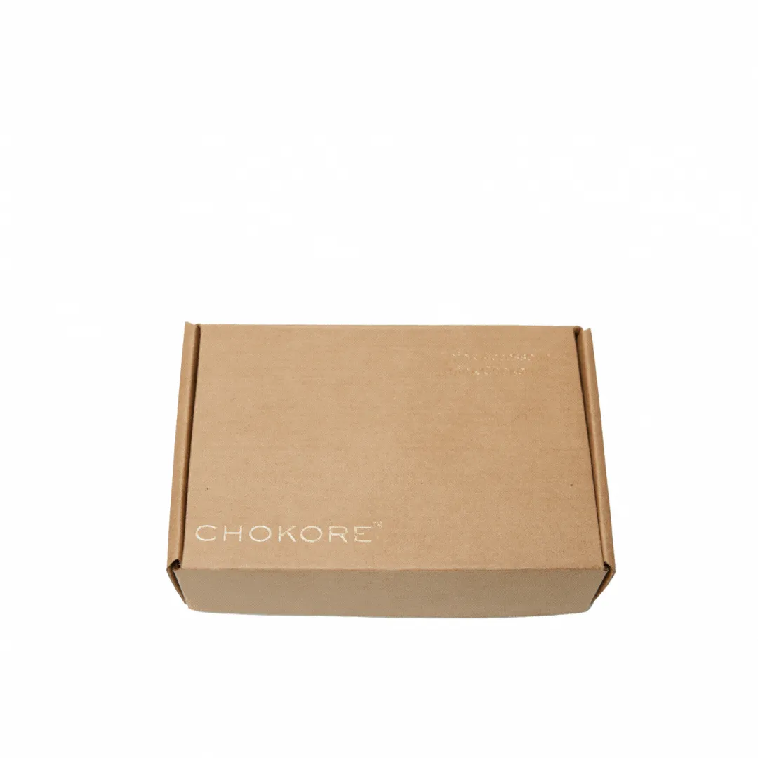Chokore 2-in-1 Beige & Black Silk Pocket Square from the Solids Line
