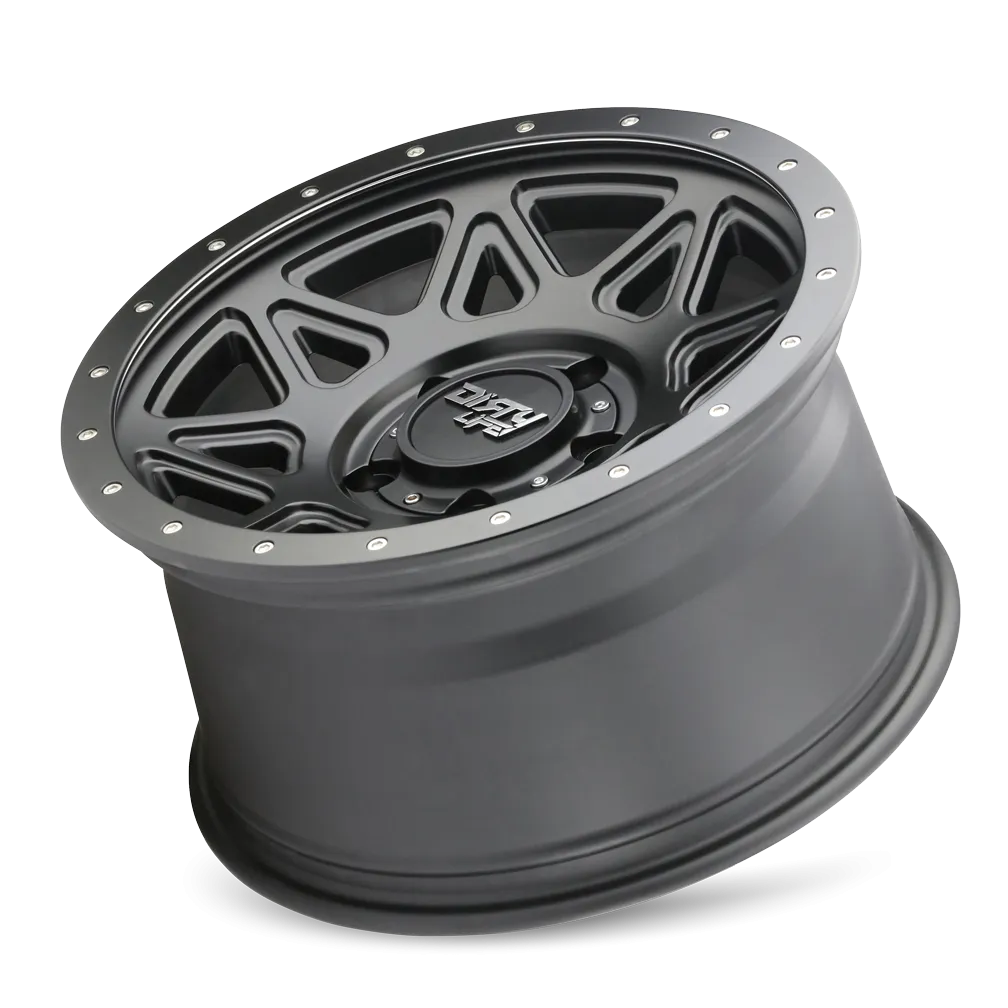 Dirty Life Theory 16X8 6X139.7 0mm Matte Black With  Matte Black Lip