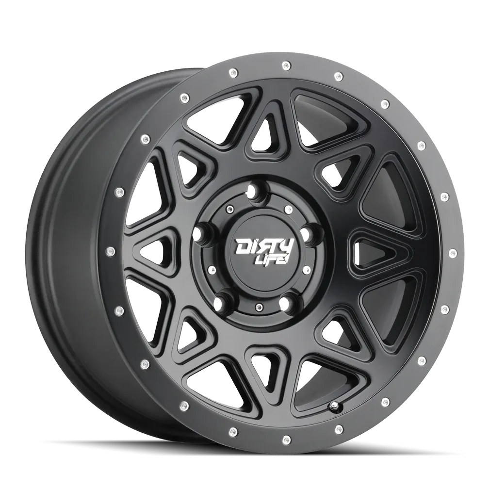 Dirty Life Theory 16X8 6X139.7 0mm Matte Black With  Matte Black Lip