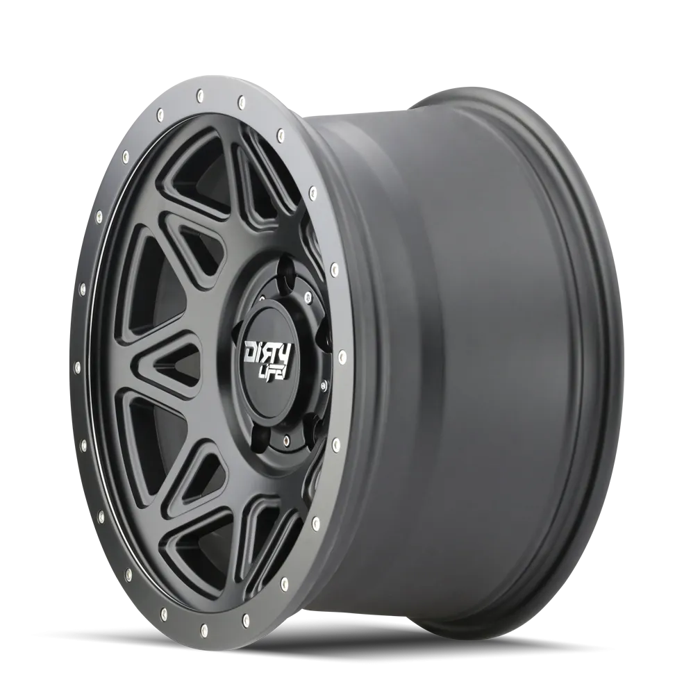Dirty Life Theory 16X8 6X139.7 0mm Matte Black With  Matte Black Lip