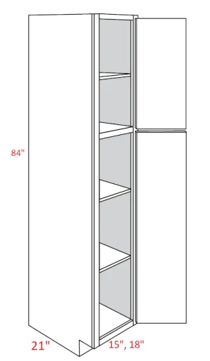 EB10-UC1821X84 Elegant White Assembled Linen Closet