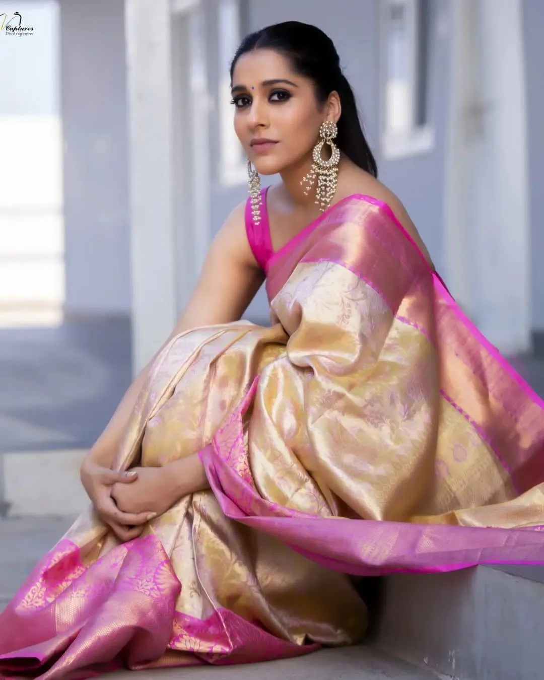 Engrossing Beige Soft Silk Saree With Luxuriant Blouse Piece