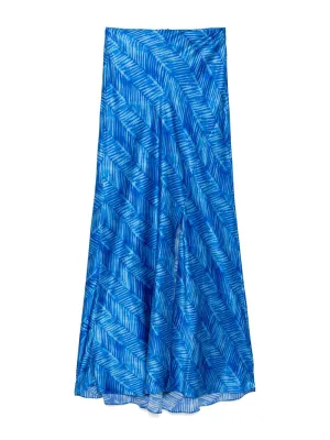 Flared Silk Midi Skirt