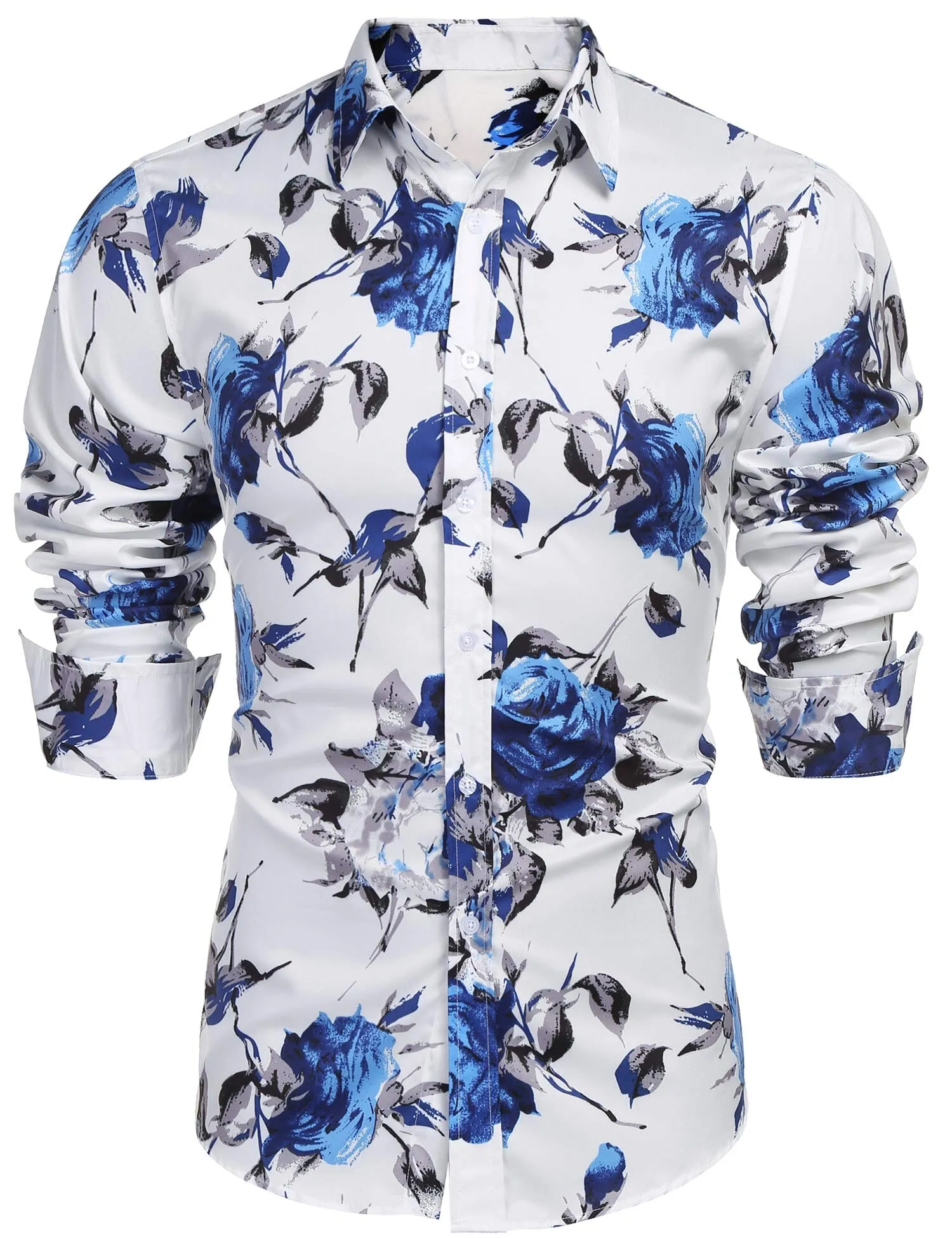 Floral Hawaiian Tropical Button Down Beach Shirt (US Only)