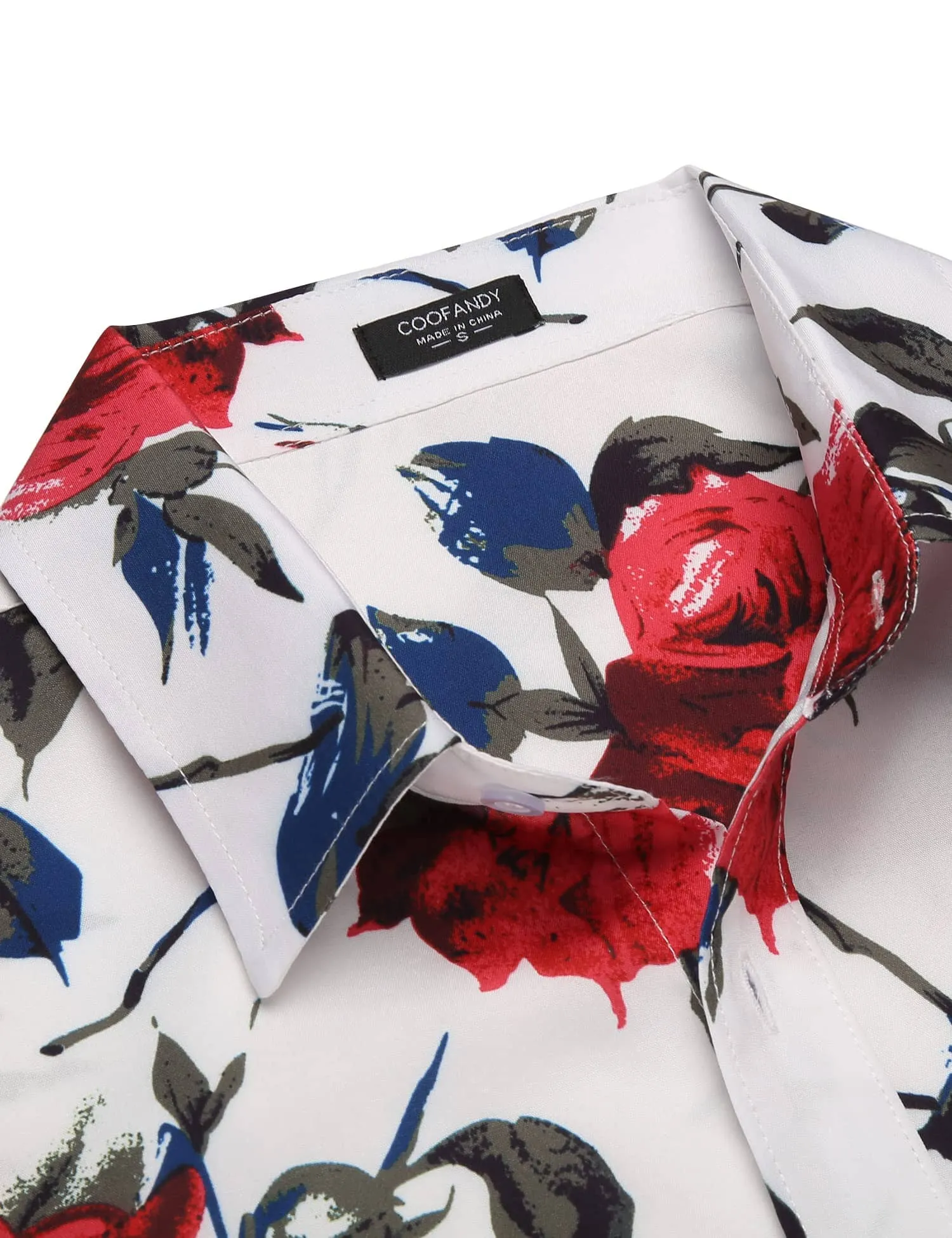 Floral Hawaiian Tropical Button Down Beach Shirt (US Only)