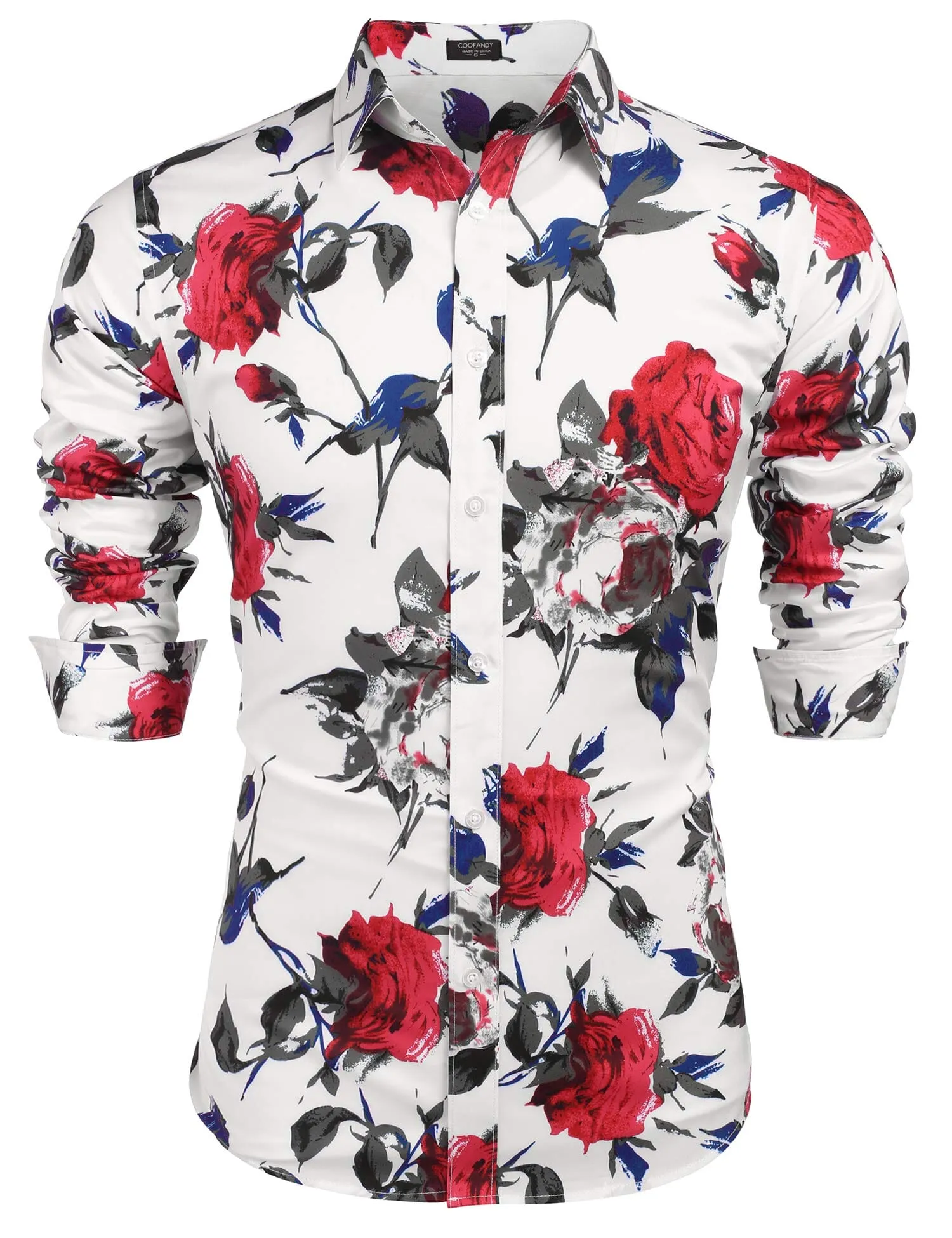 Floral Hawaiian Tropical Button Down Beach Shirt (US Only)
