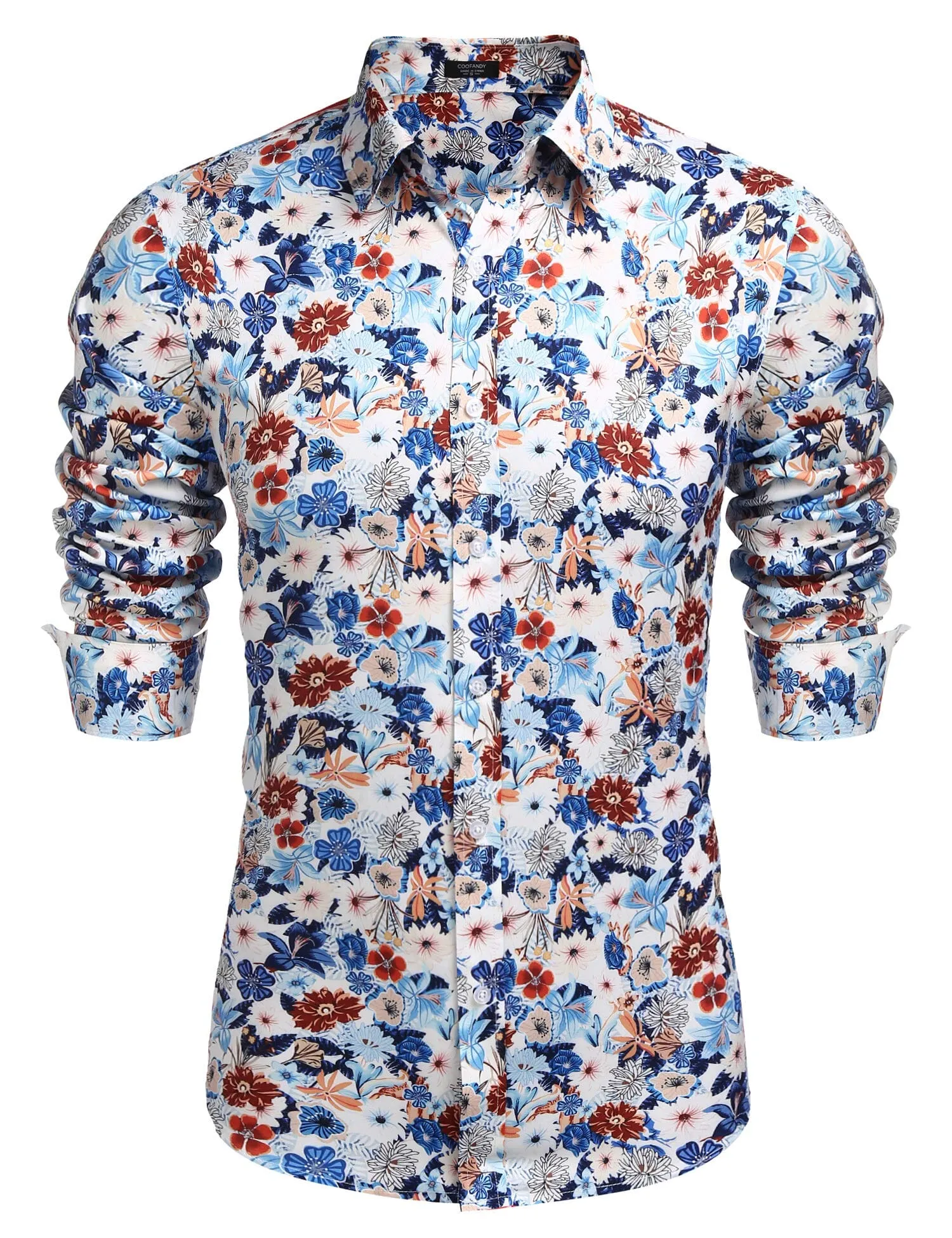 Floral Hawaiian Tropical Button Down Beach Shirt (US Only)