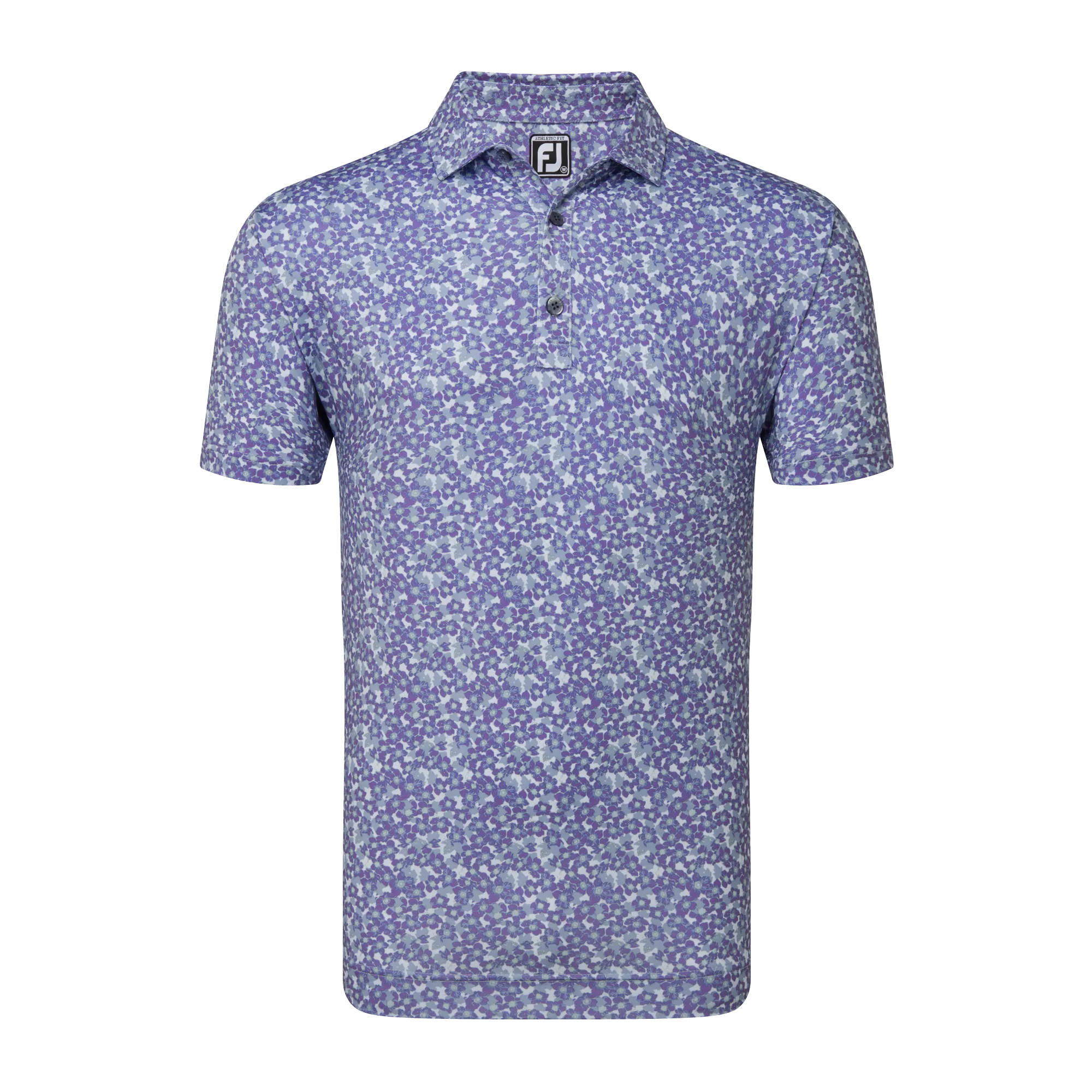 FootJoy Primrose Print Lisle Polo - Thistle/Storm/Mist