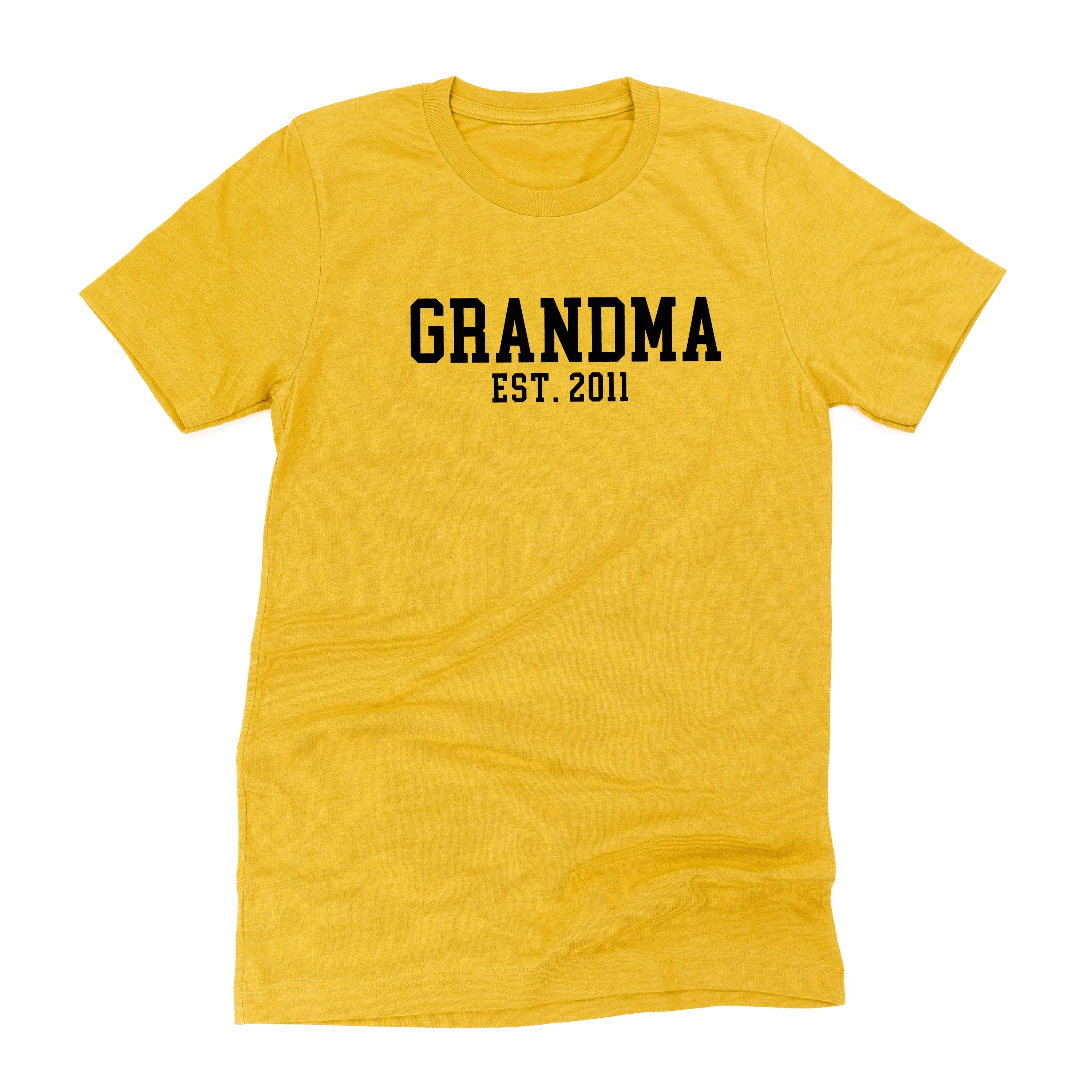 Grandma - EST. (Select Your Year) ﻿- Unisex Tee