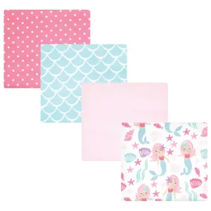 Hudson Baby Cotton Flannel Receiving Blankets, Mermaid