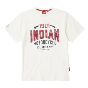 Indian Motorcycle  Mens 1901 T-Shirt Tee Soft Lightweight Comfortable White