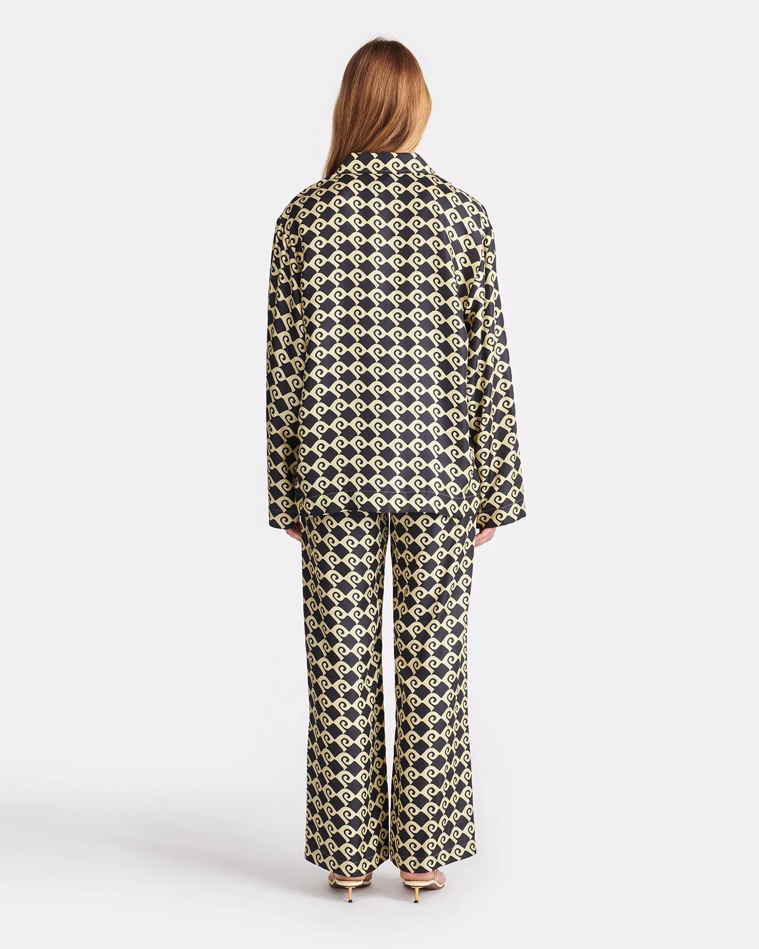 Kamala - Printed Silk-Twill Shirt - Diamond Check