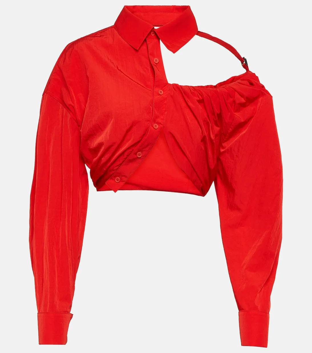 La chemise galliga Jacquemus cropped shirt, red