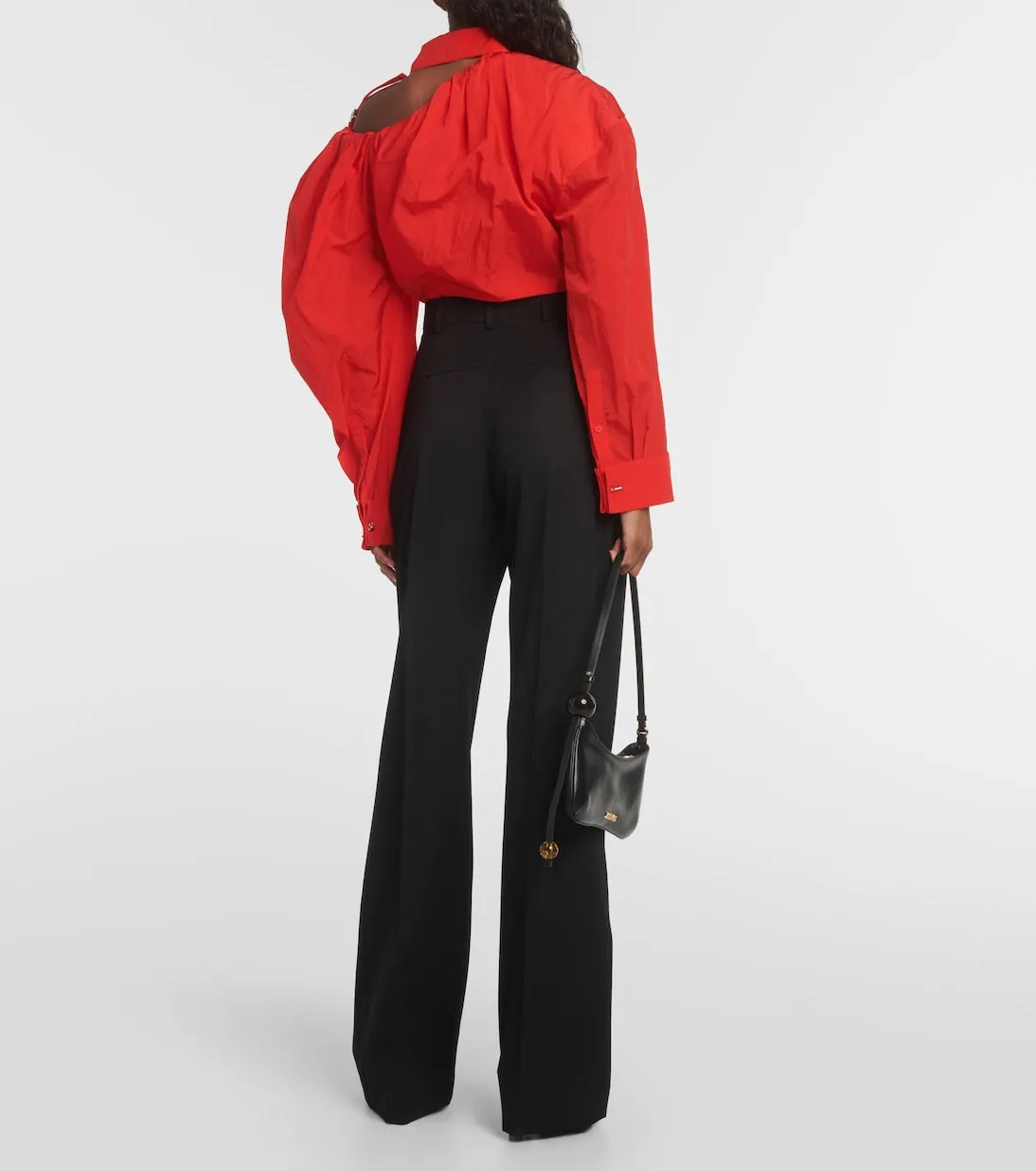 La chemise galliga Jacquemus cropped shirt, red