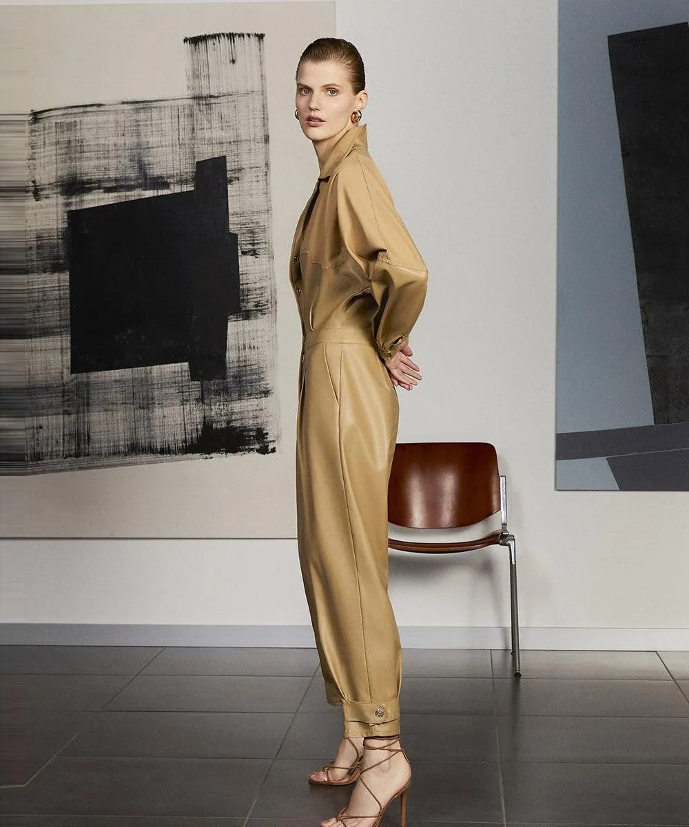 Light Brown Leather Dress