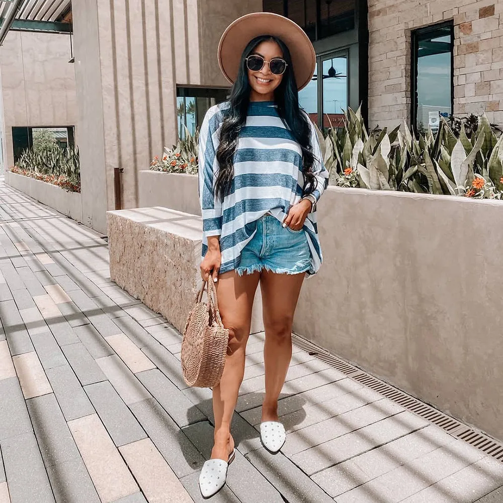 Loose Striped Wholesale Women Blouses Long Sleeve Shirts Fashion Wholesale