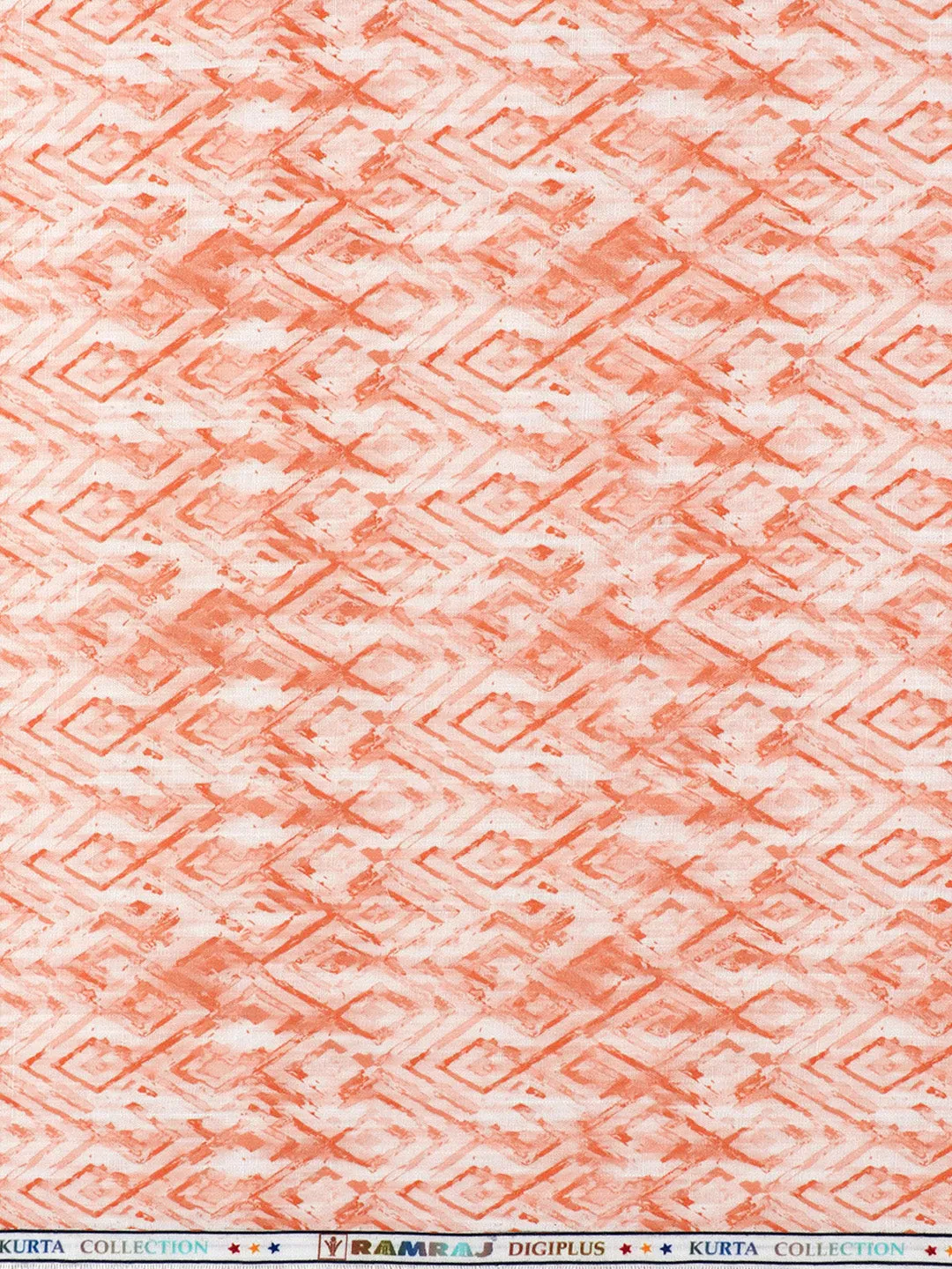 Men Cotton Orange Printed Shirt Fabric Hanhai