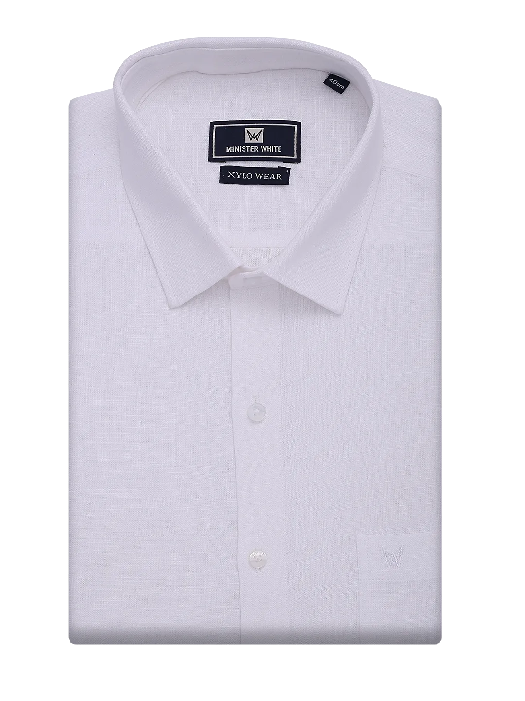 Mens Cotton Regular Fit White Shirt Xylo Wear