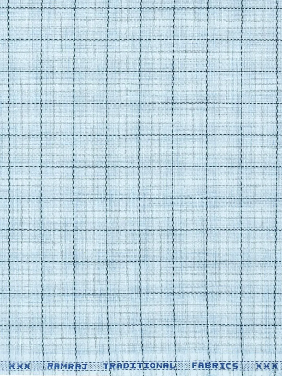 Mens Cotton Rich Checked Shirt Fabric Blue High Style
