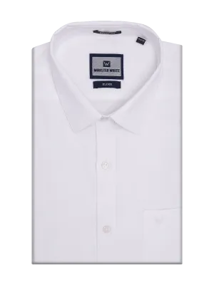 Mens Cotton Smart Fit White Shirt Eldee