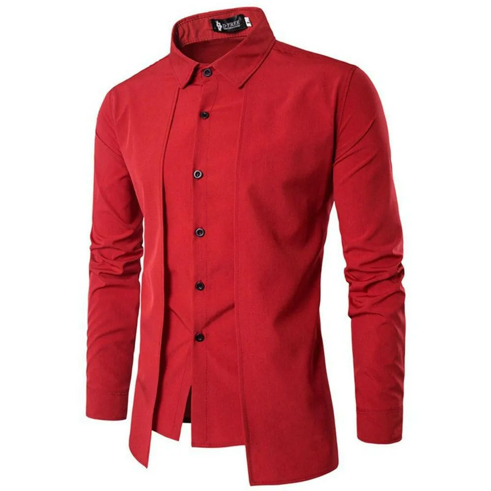 Men’s Cotton Tuxedo Shirt with Regular Sleeve and Turn-down Collar